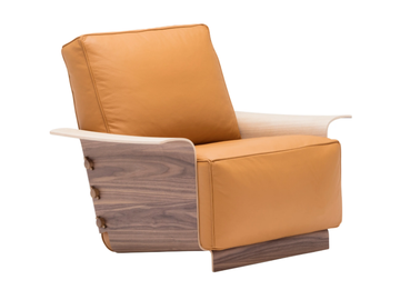 FOREST CLUB - Leather armchair with armrests by Andreu World - view 2